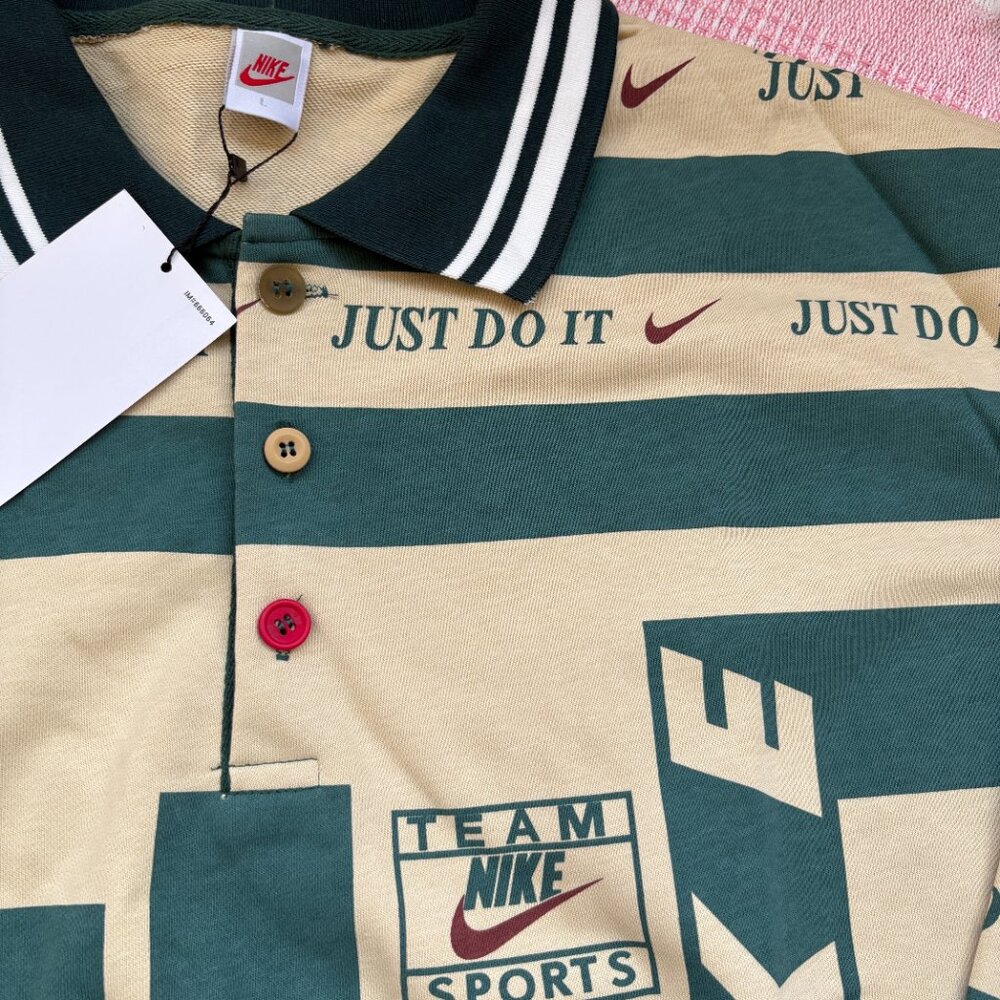 Nike X Cactus Plant Flea Market Green Long-Sleeved Polo Shirt - Picture 3 of 7